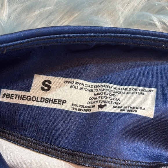 Goldsheep I AM. Colorblock Chevron Crop Leggings sz S - Picture 6 of 8